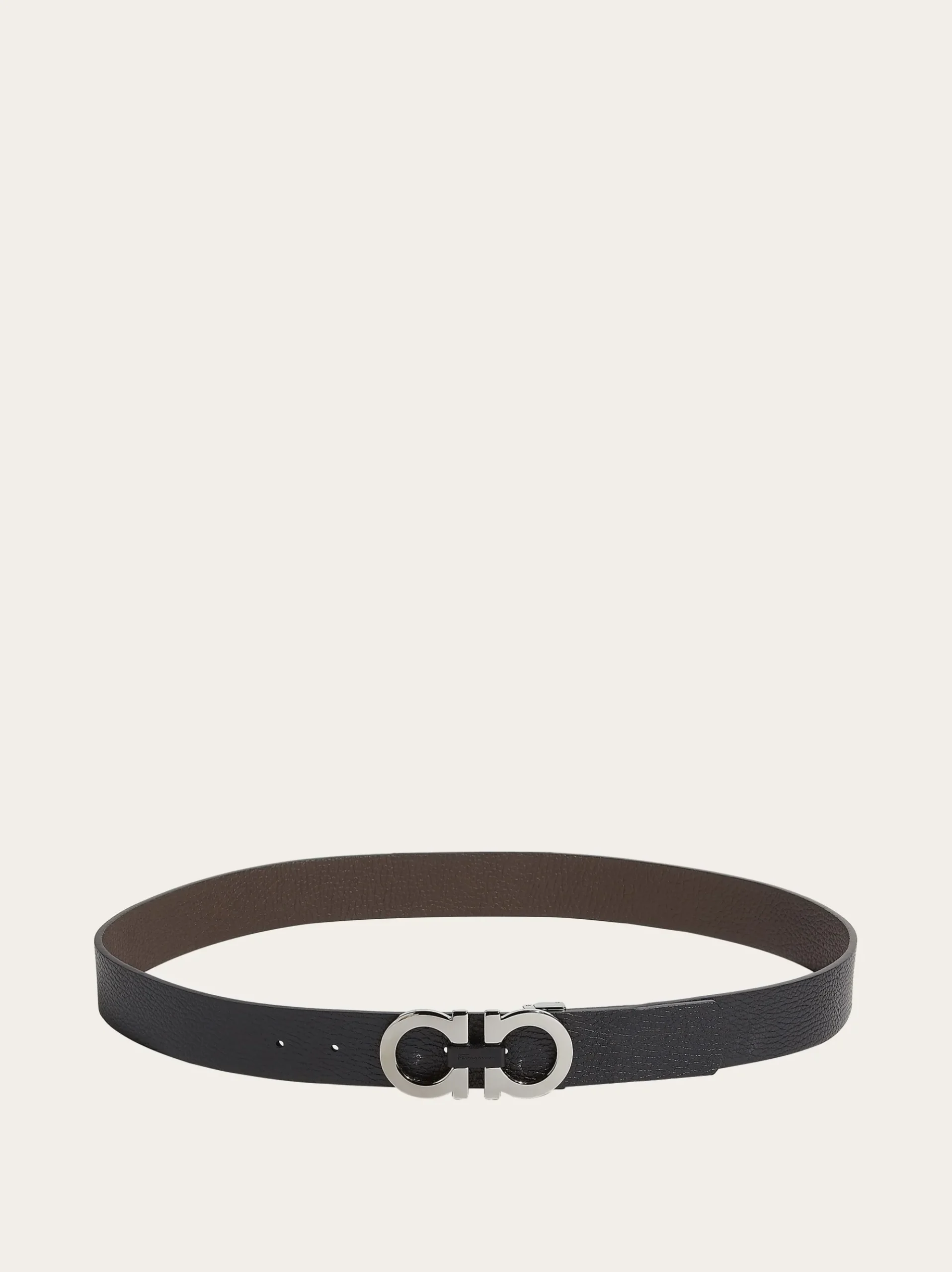 Reversible and adjustable Gancini belt - Men