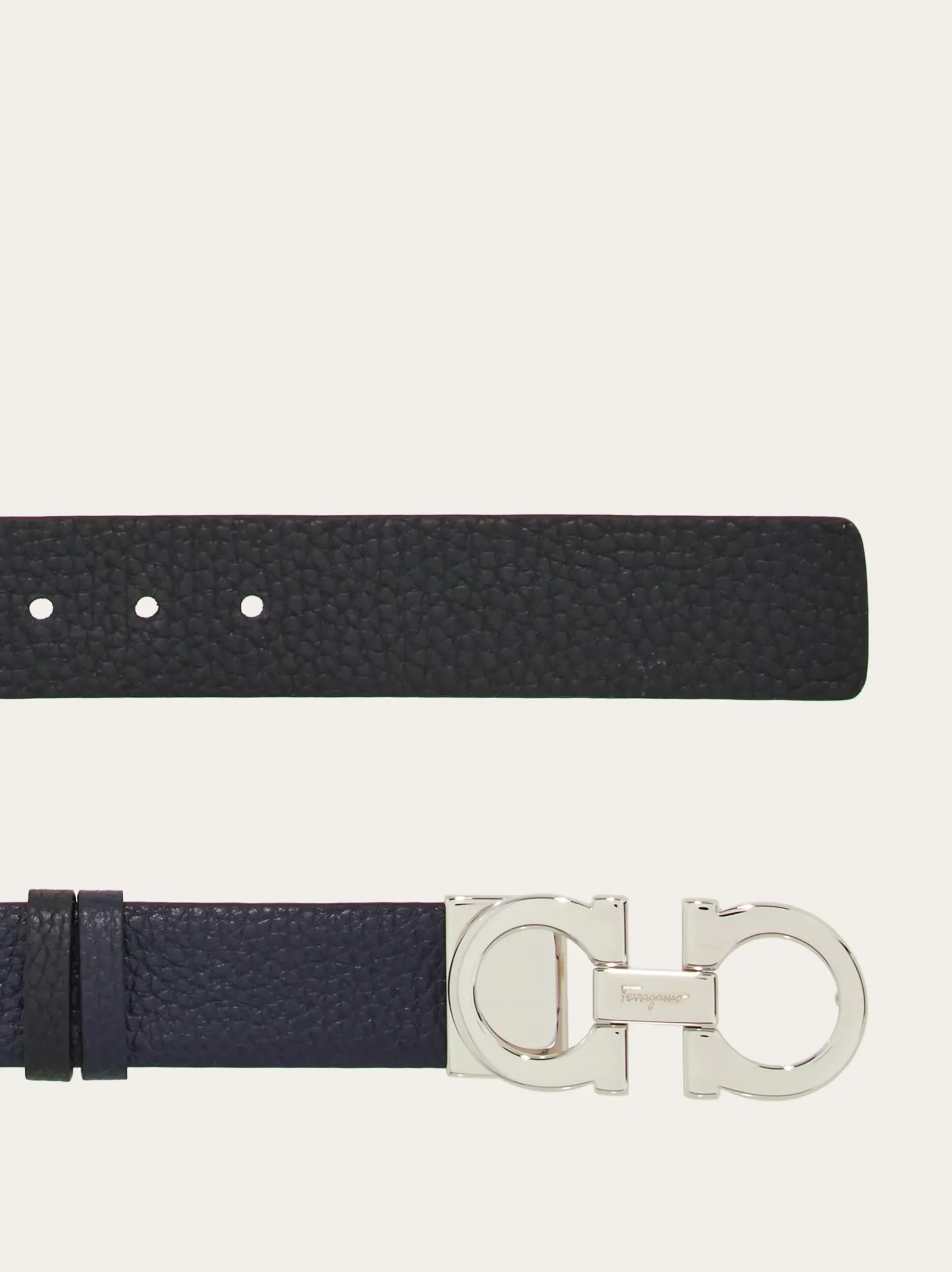 Reversible and adjustable Gancini belt - Women