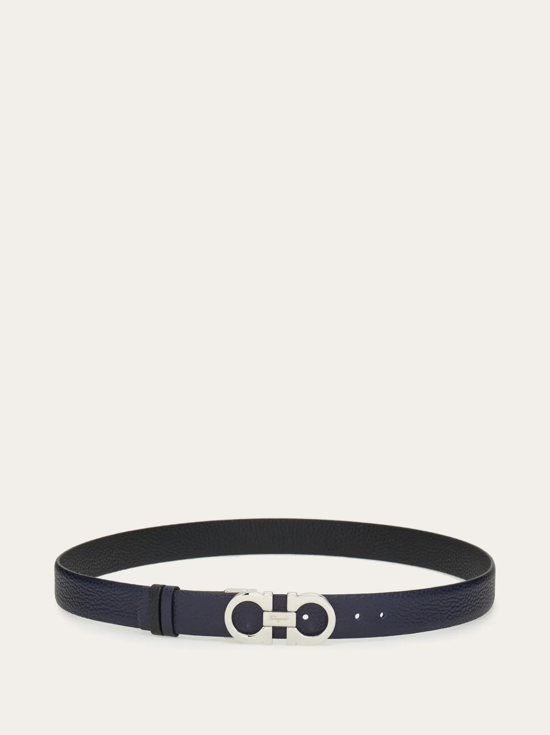 Reversible and adjustable Gancini belt - Women