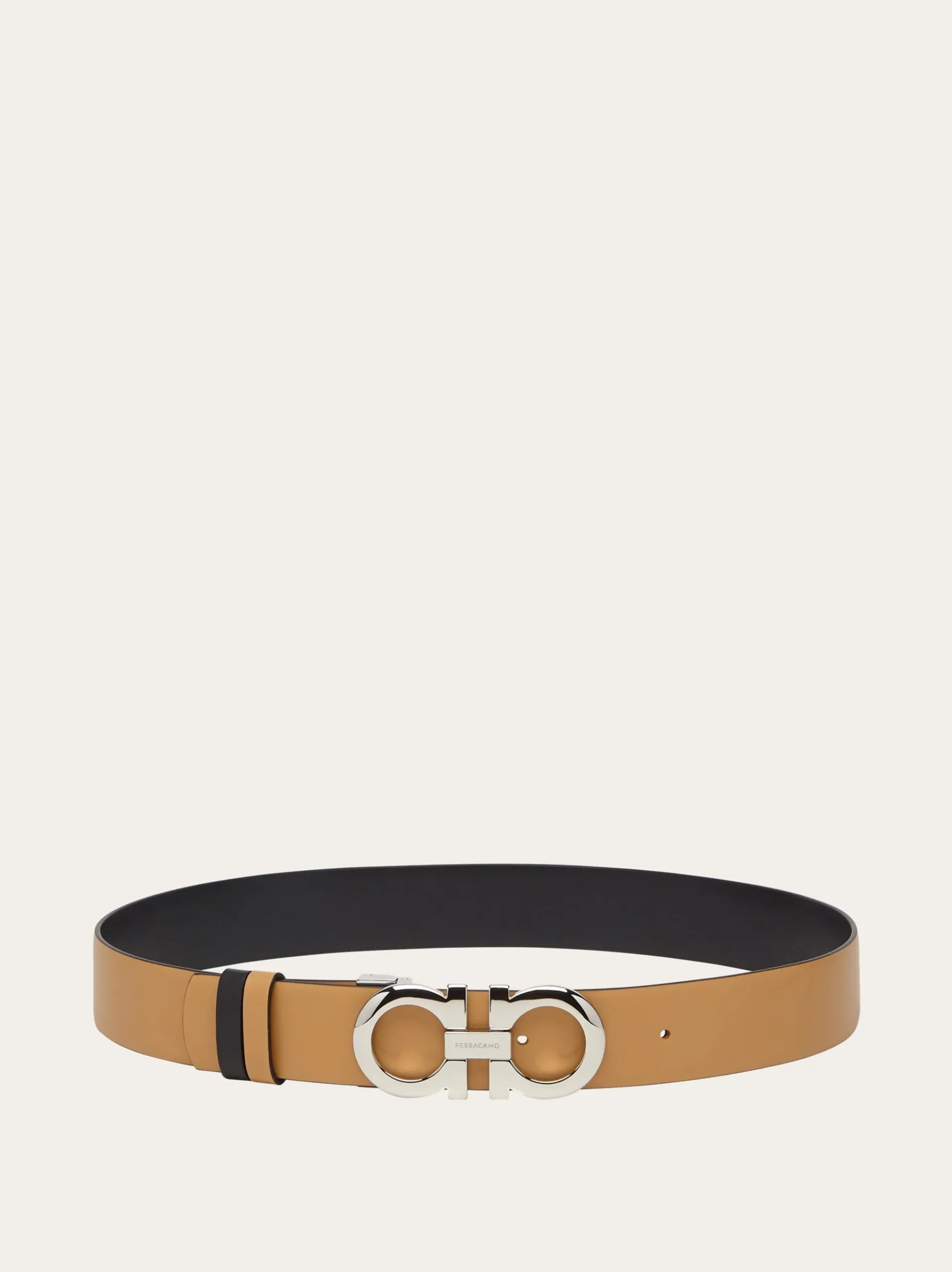 Reversible and adjustable Gancini belt - Women