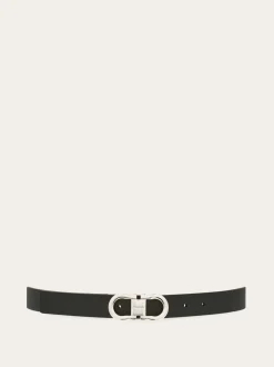 Reversible and adjustable Gancini belt - Women