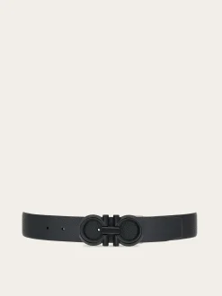 Reversible and adjustable Gancini belt - Men