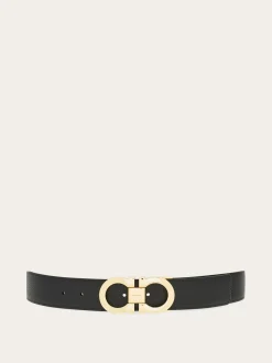 Reversible and adjustable Gancini belt - Men