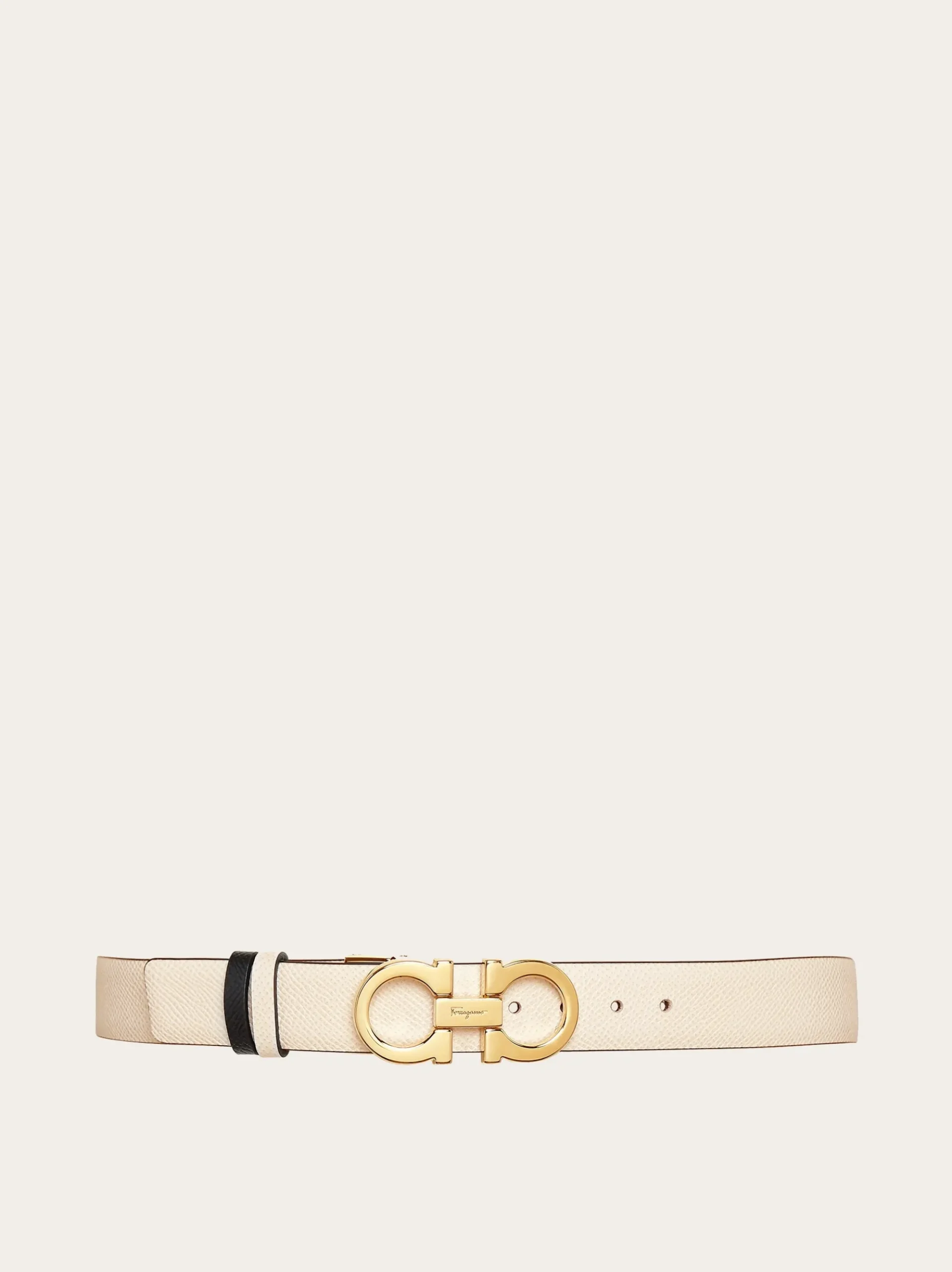 Reversible and adjustable Gancini belt - Women