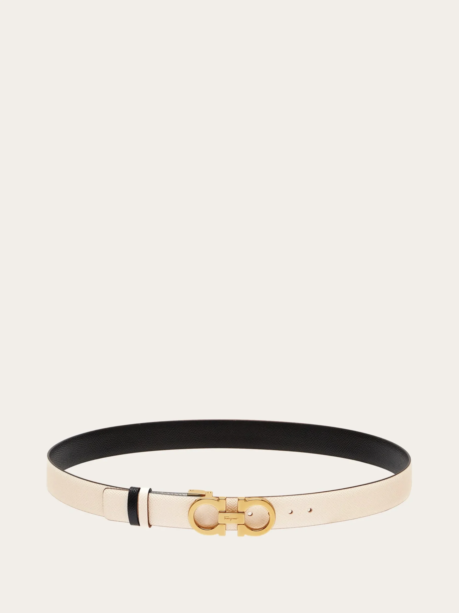 Reversible and adjustable Gancini belt - Women