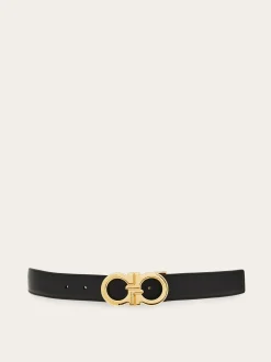 Reversible and adjustable Gancini belt - Men