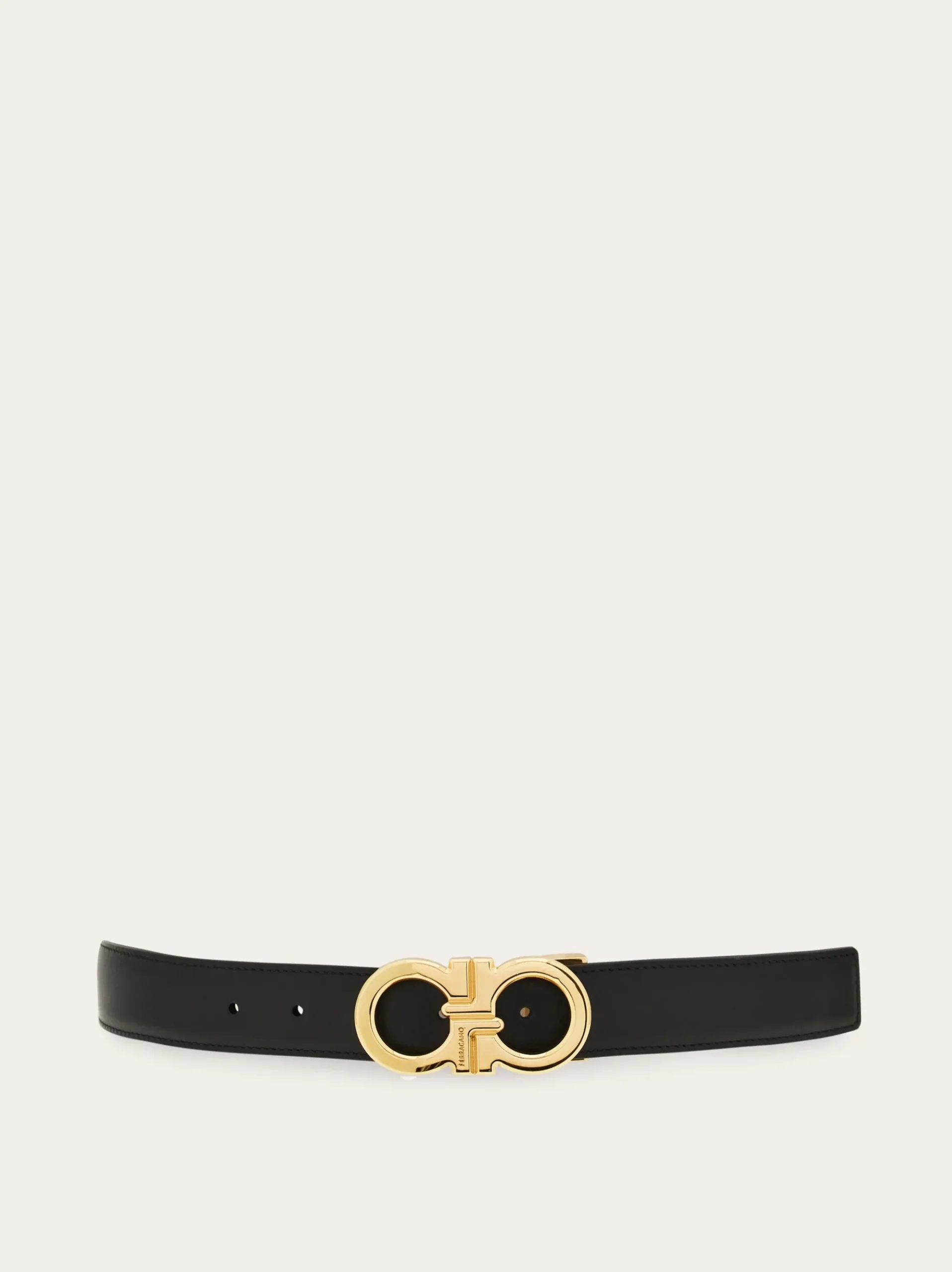Reversible and adjustable Gancini belt - Men