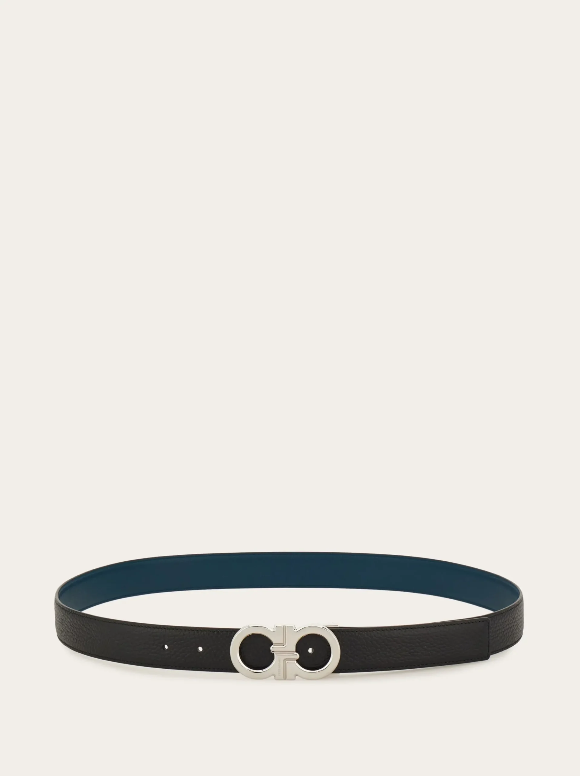 Reversible and adjustable Gancini belt - Men
