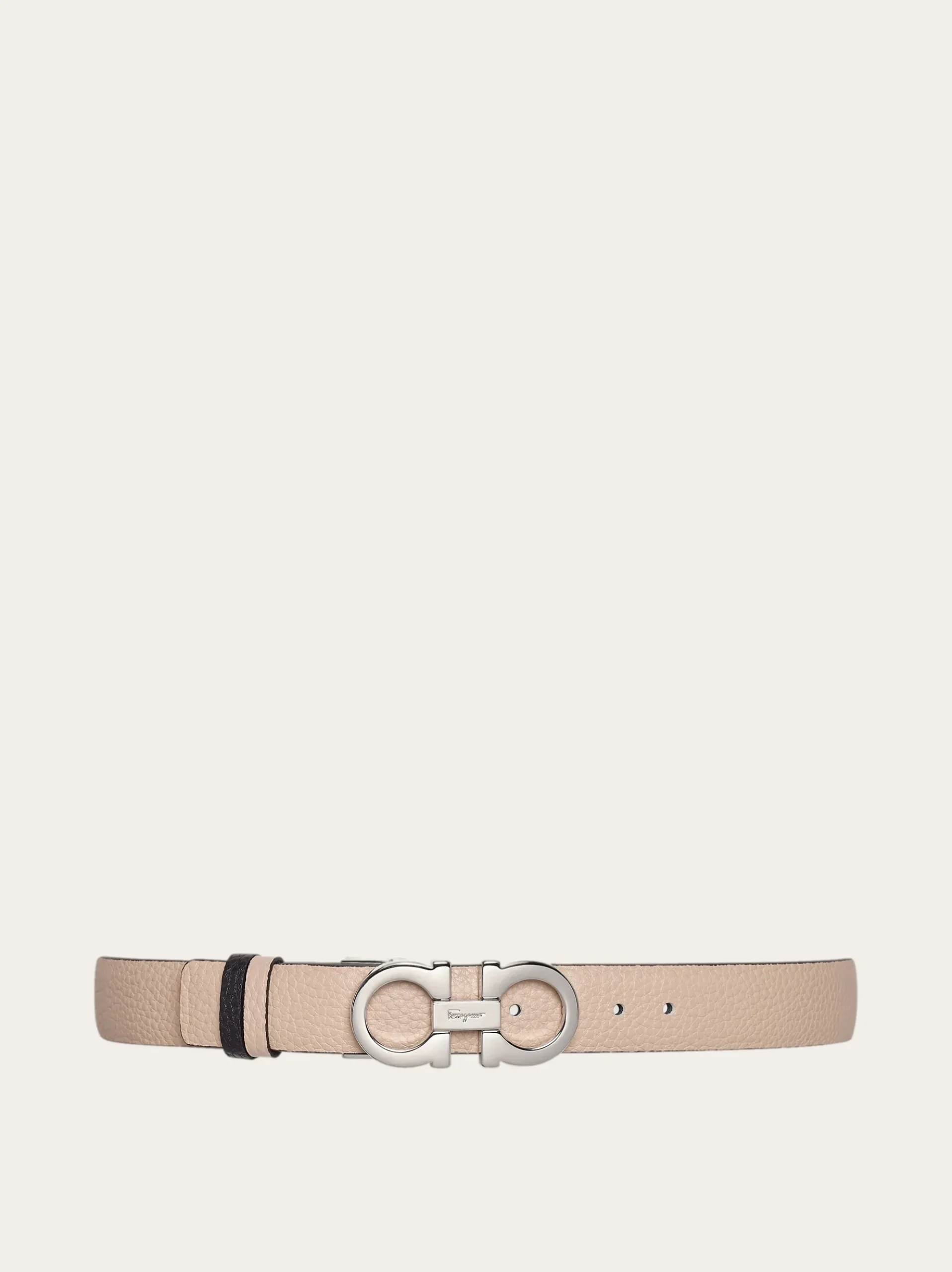 Reversible and adjustable Gancini belt - Women