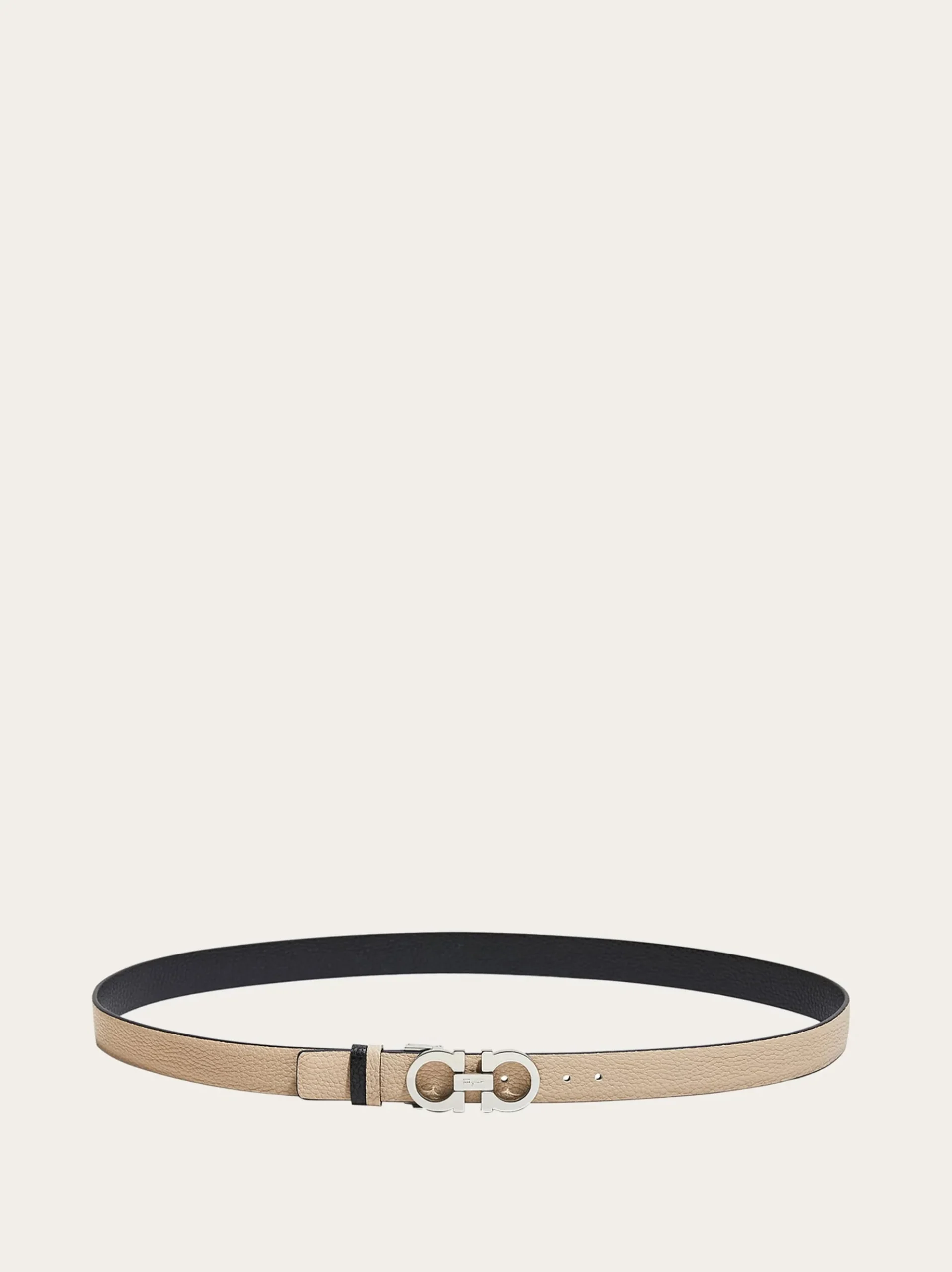 Reversible and adjustable Gancini belt - Women