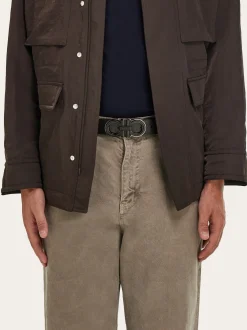 Reversible and adjustable Gancini belt - Men