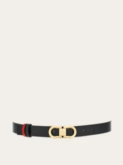 Reversible and adjustable Gancini belt - Women