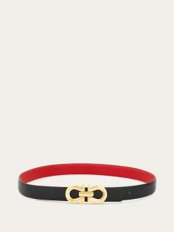 Reversible Gancini belt - Women