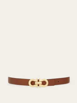 Reversible Gancini belt - Women