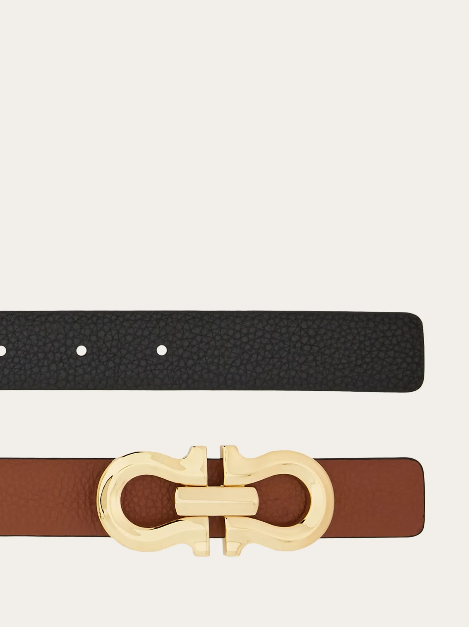 Reversible Gancini belt - Women