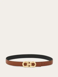 Reversible Gancini belt - Women