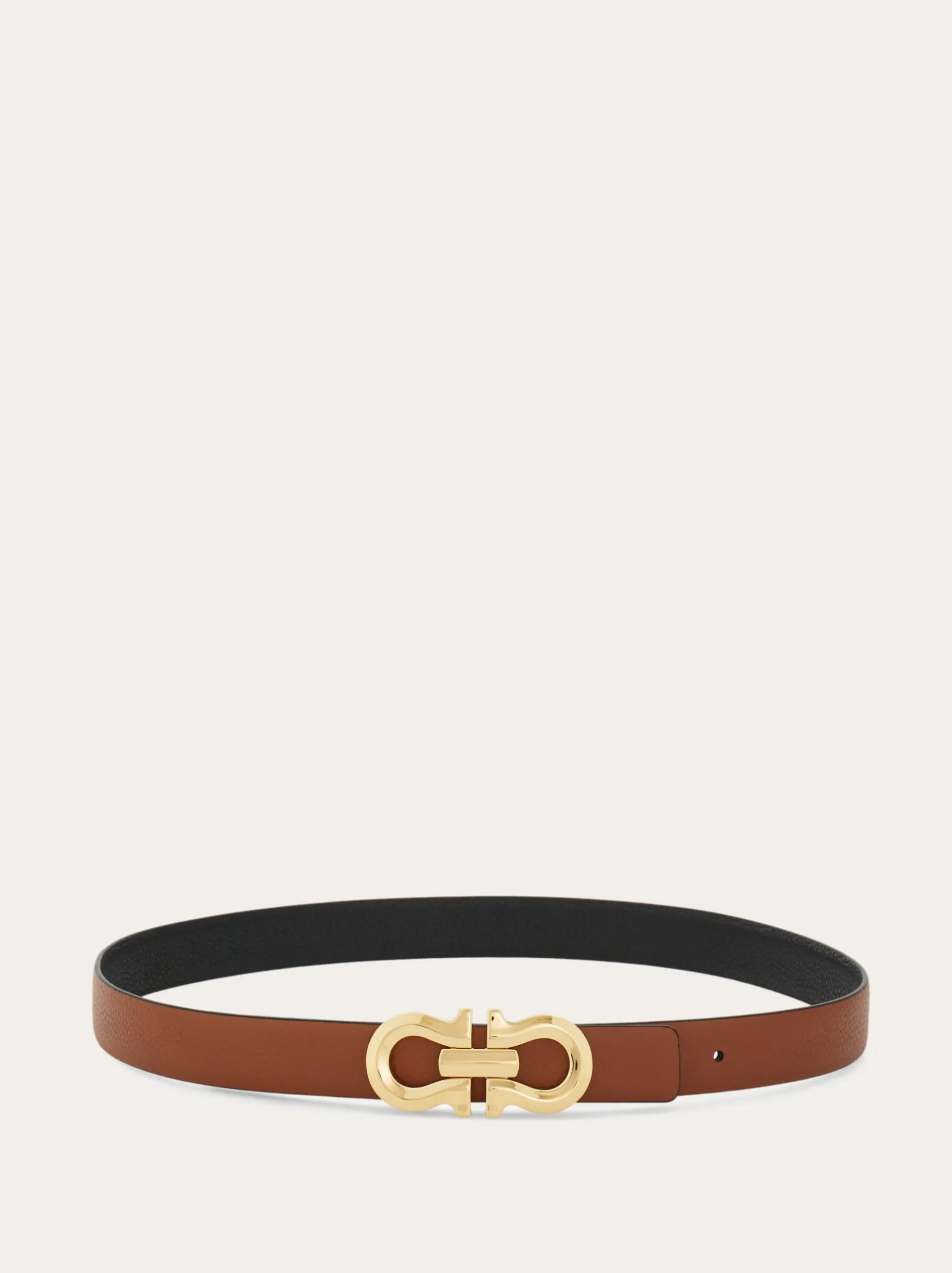 Reversible Gancini belt - Women
