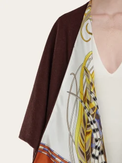 Reversible hood with Rooster print - Women