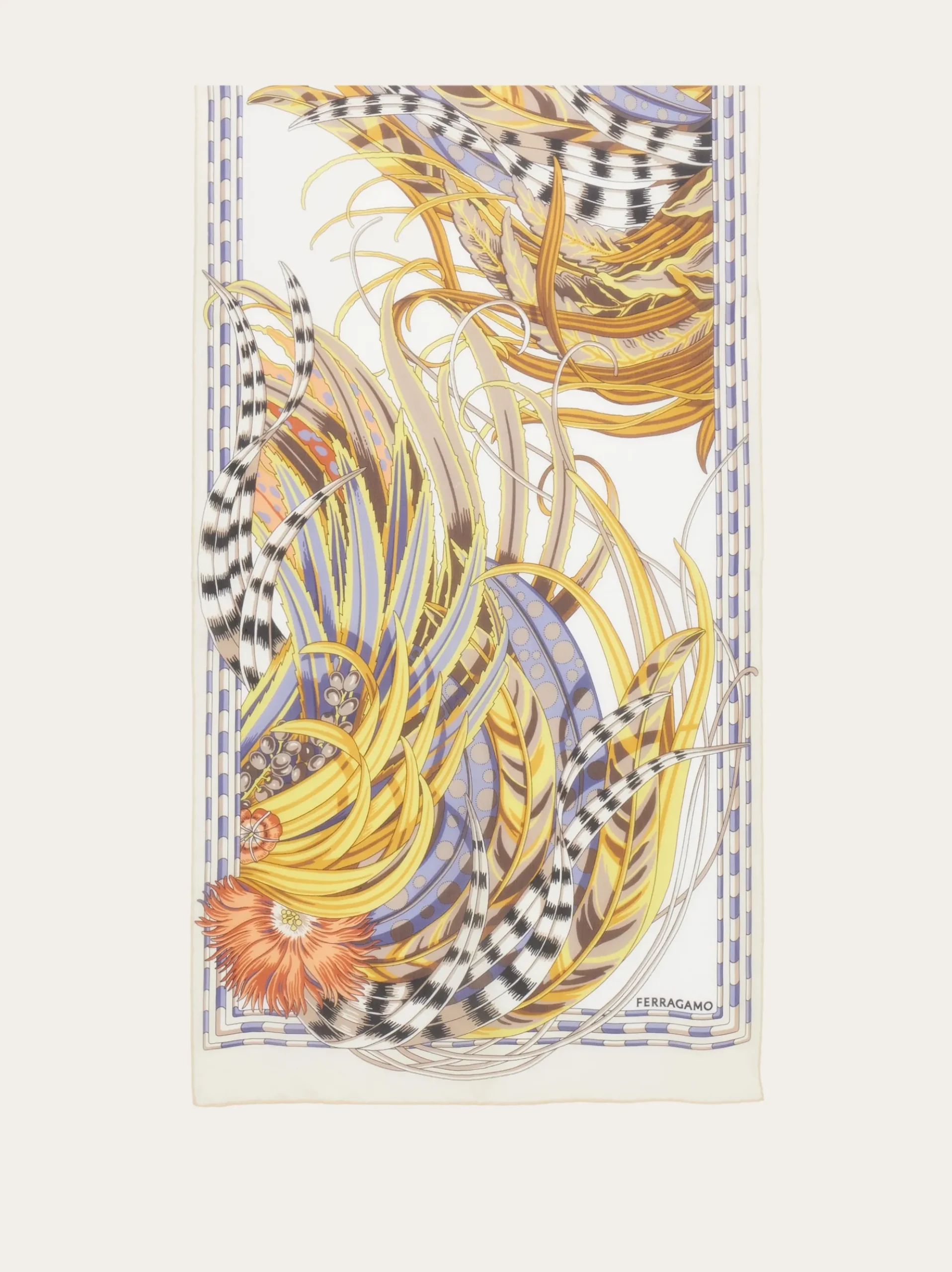 Rooster print silk scarf - Women