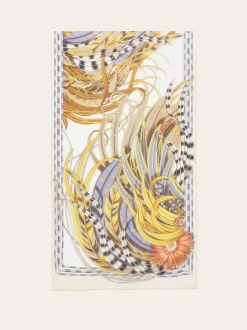 Rooster print silk scarf - Women