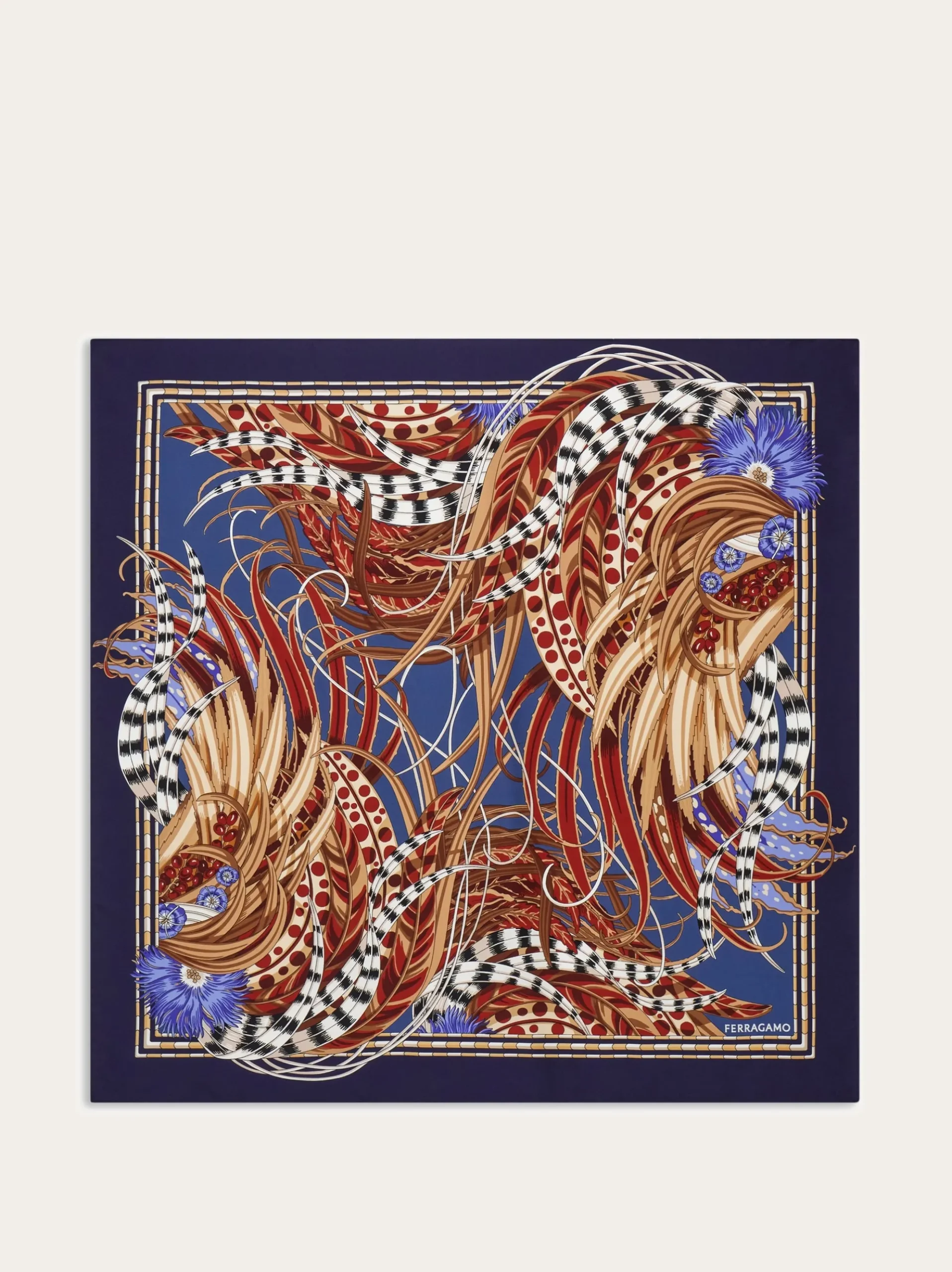 Rooster print silk scarf - Women