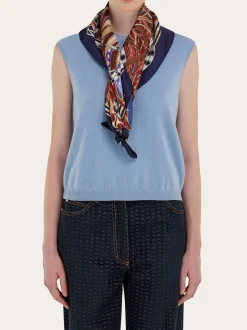 Rooster print silk scarf - Women
