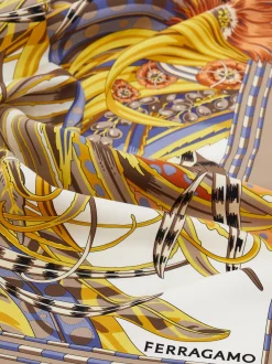 Rooster print silk scarf - Women