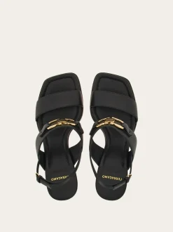 Sandal with Gancini ornament - Women