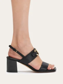 Sandal with Gancini ornament - Women
