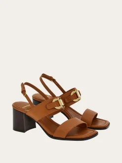 Sandal with Gancini ornament - Women