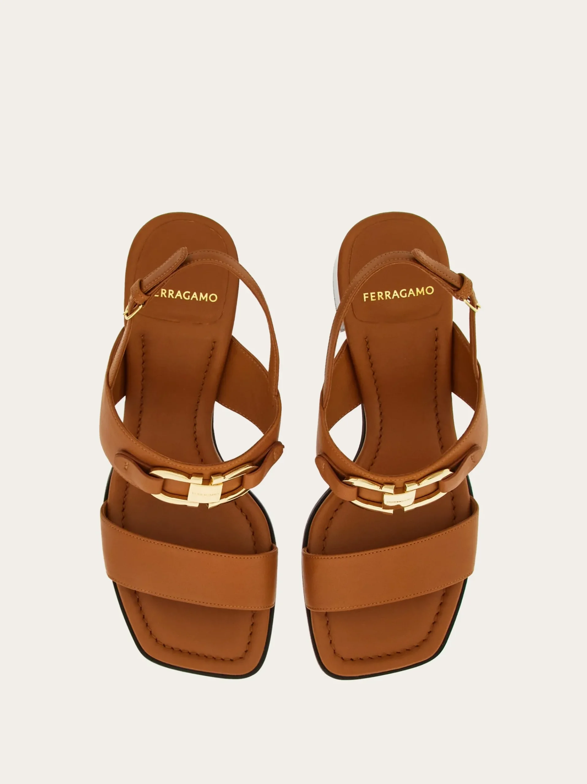 Sandal with Gancini ornament - Women