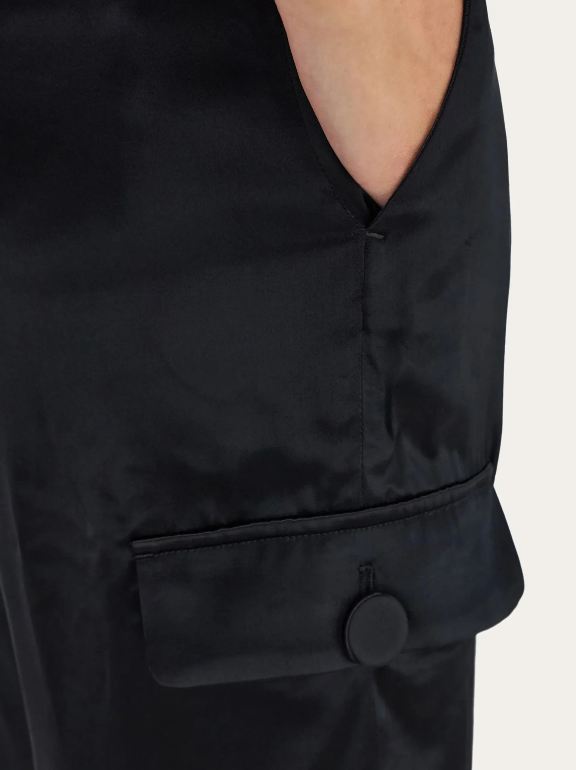 Satin cargo trouser - Women