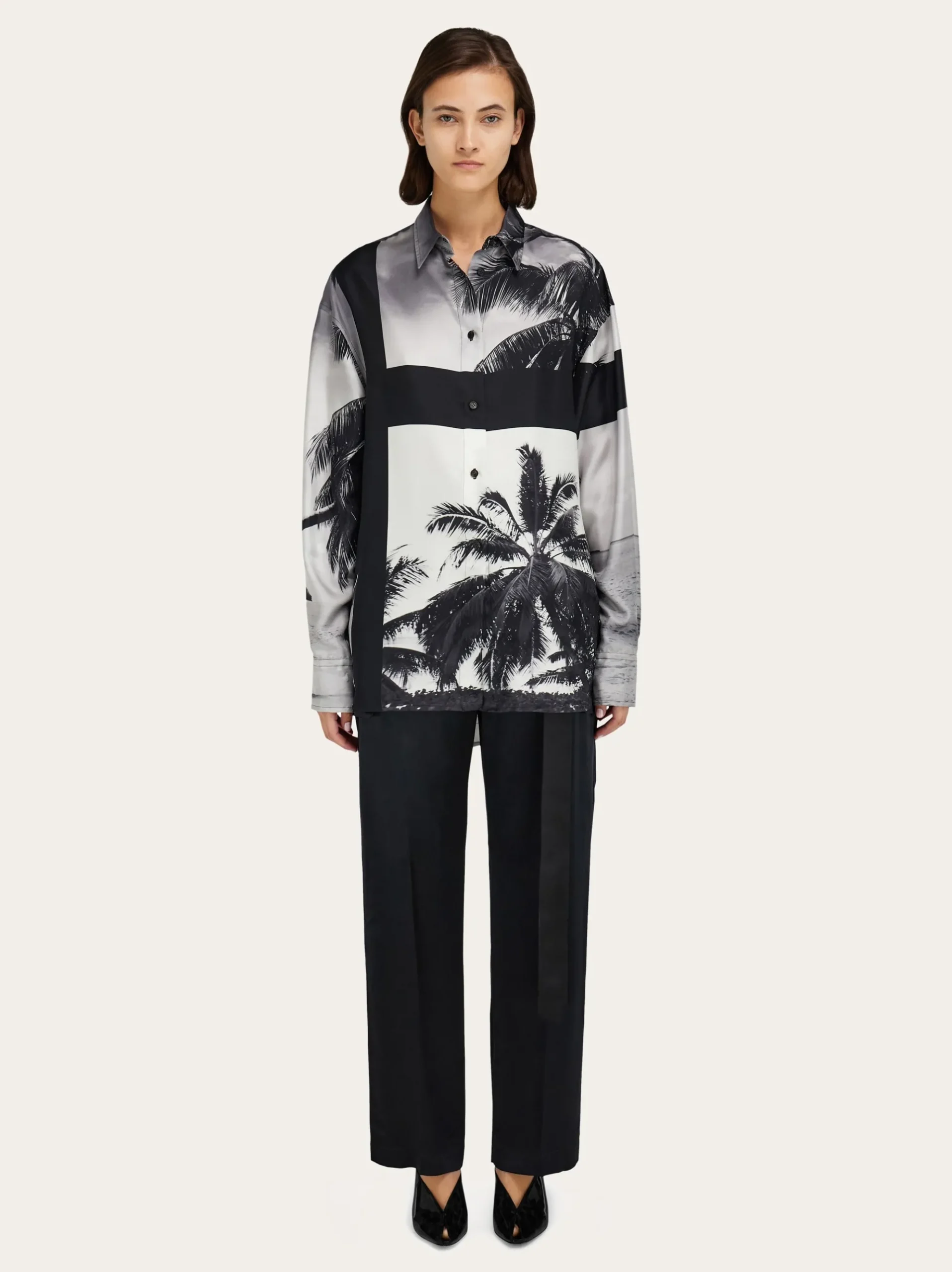 Satin cargo trouser - Women