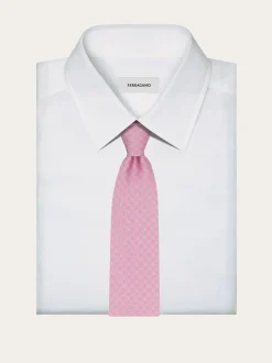 Seahorse print silk tie - Men