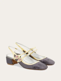 Sequin embellished slingback - Women