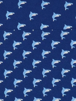Shark print silk tie - Men