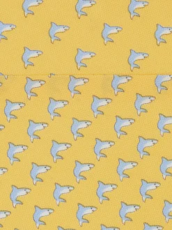 Shark print silk tie - Men