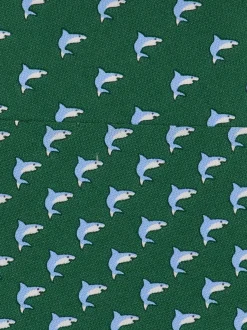 Shark print silk tie - Men
