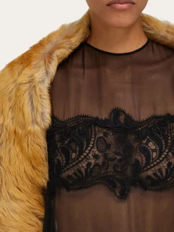 Shearling bolero coat - Women