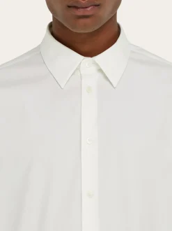 Shirt with tonal embroidered F - Men