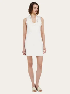 Short denim dress - Women