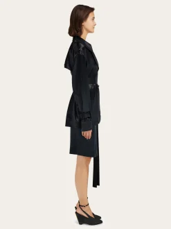 Short satin trench - Women