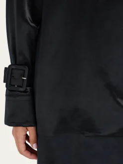Short satin trench - Women