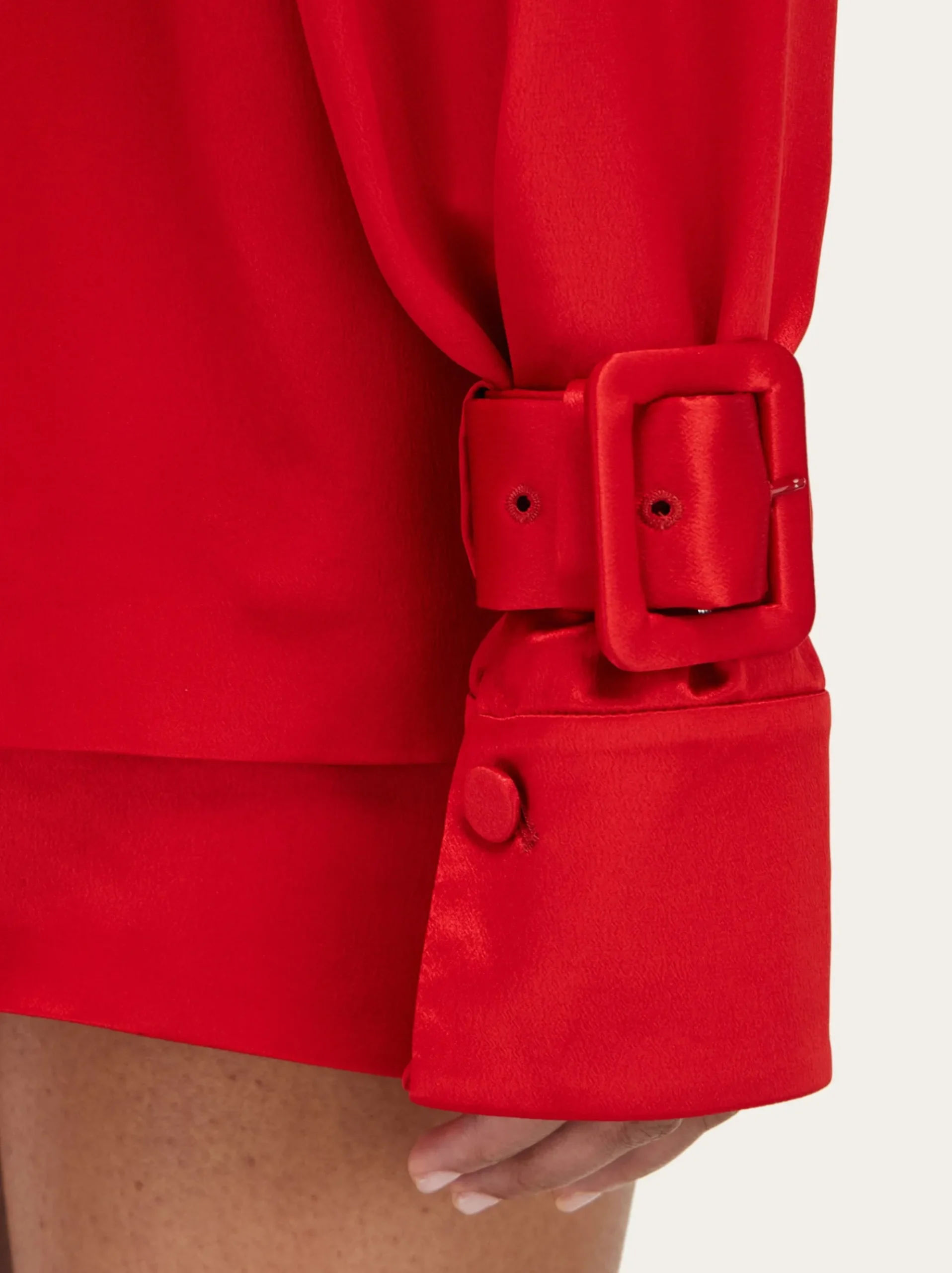 Short satin trench - Women