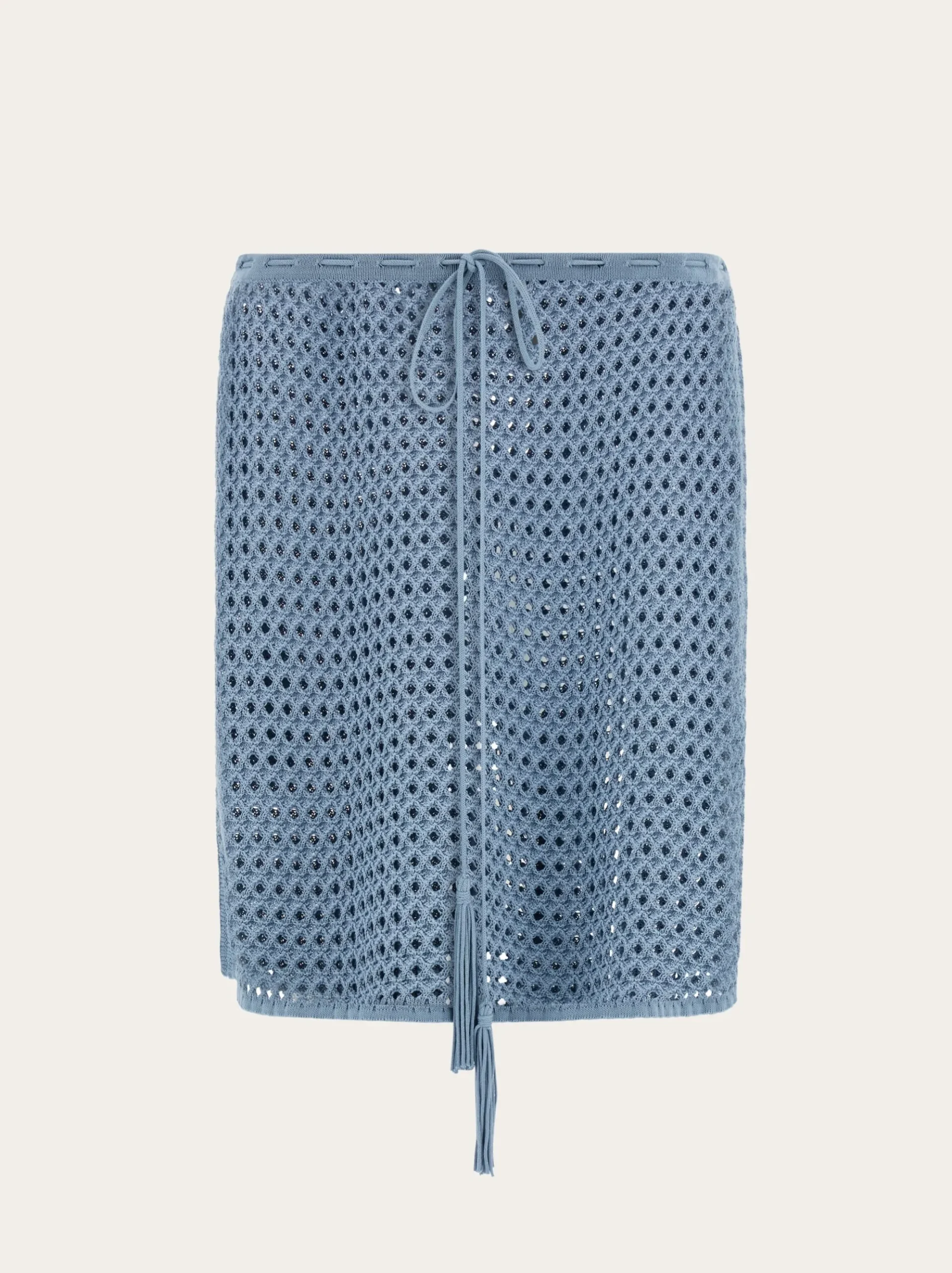 Short skirt with open weave knit - Women