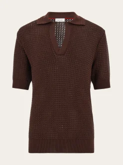 Short sleeve knitted polo - Men