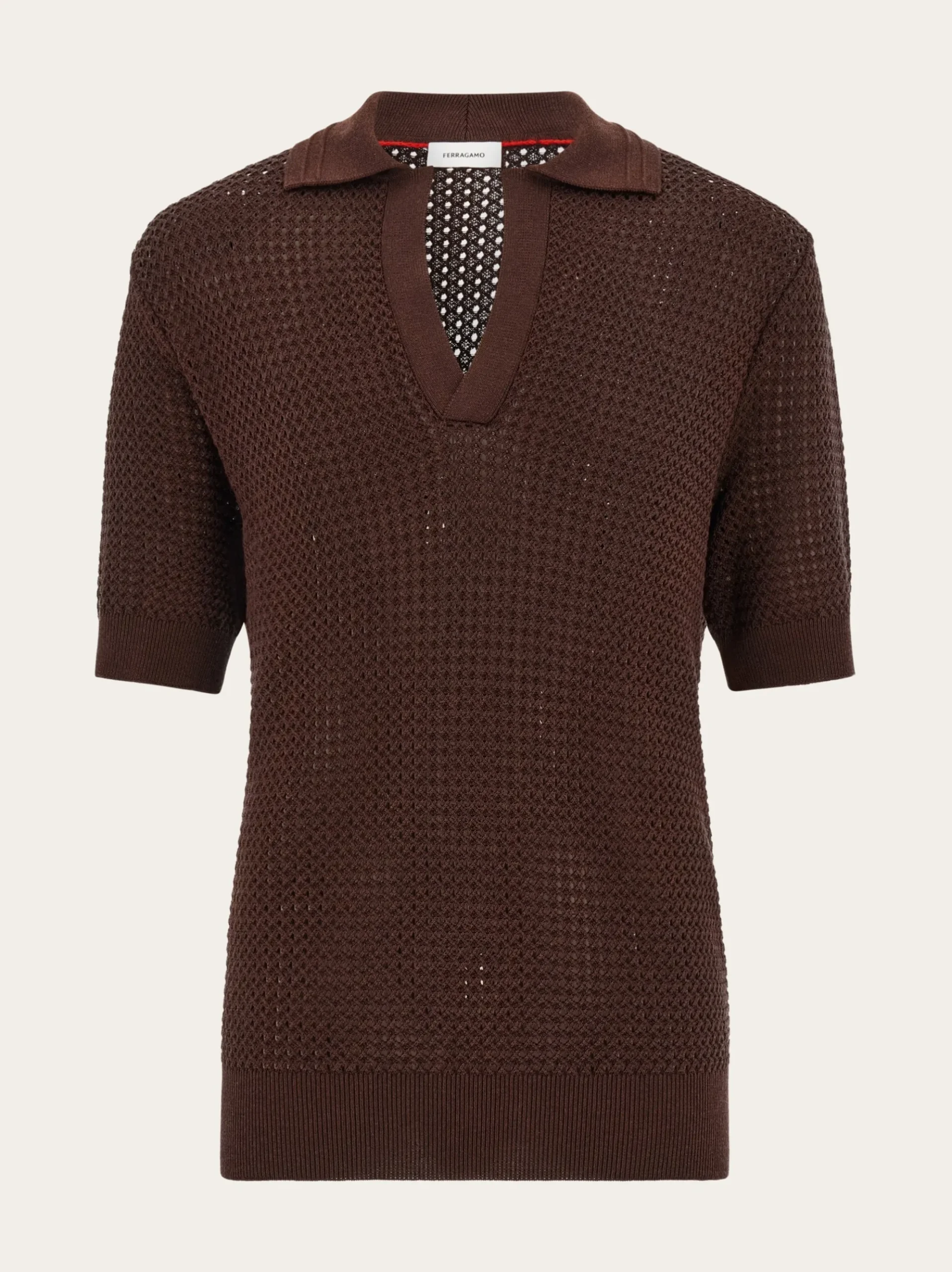Short sleeve knitted polo - Men