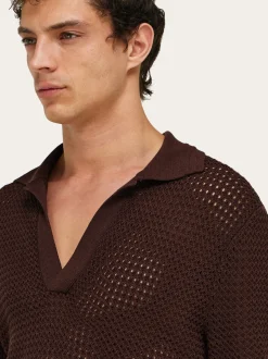 Short sleeve knitted polo - Men