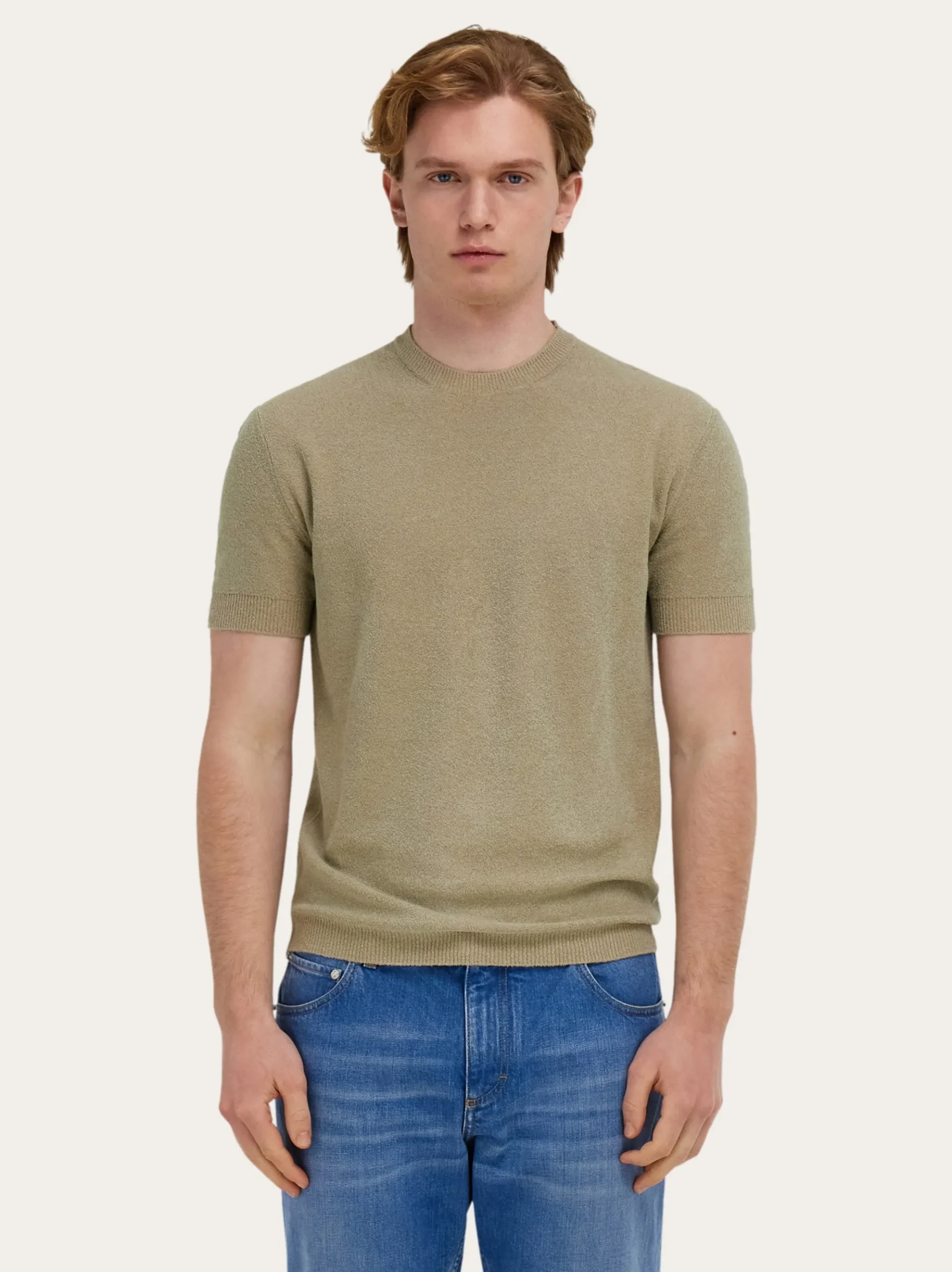 Short sleeve knitted top - Men