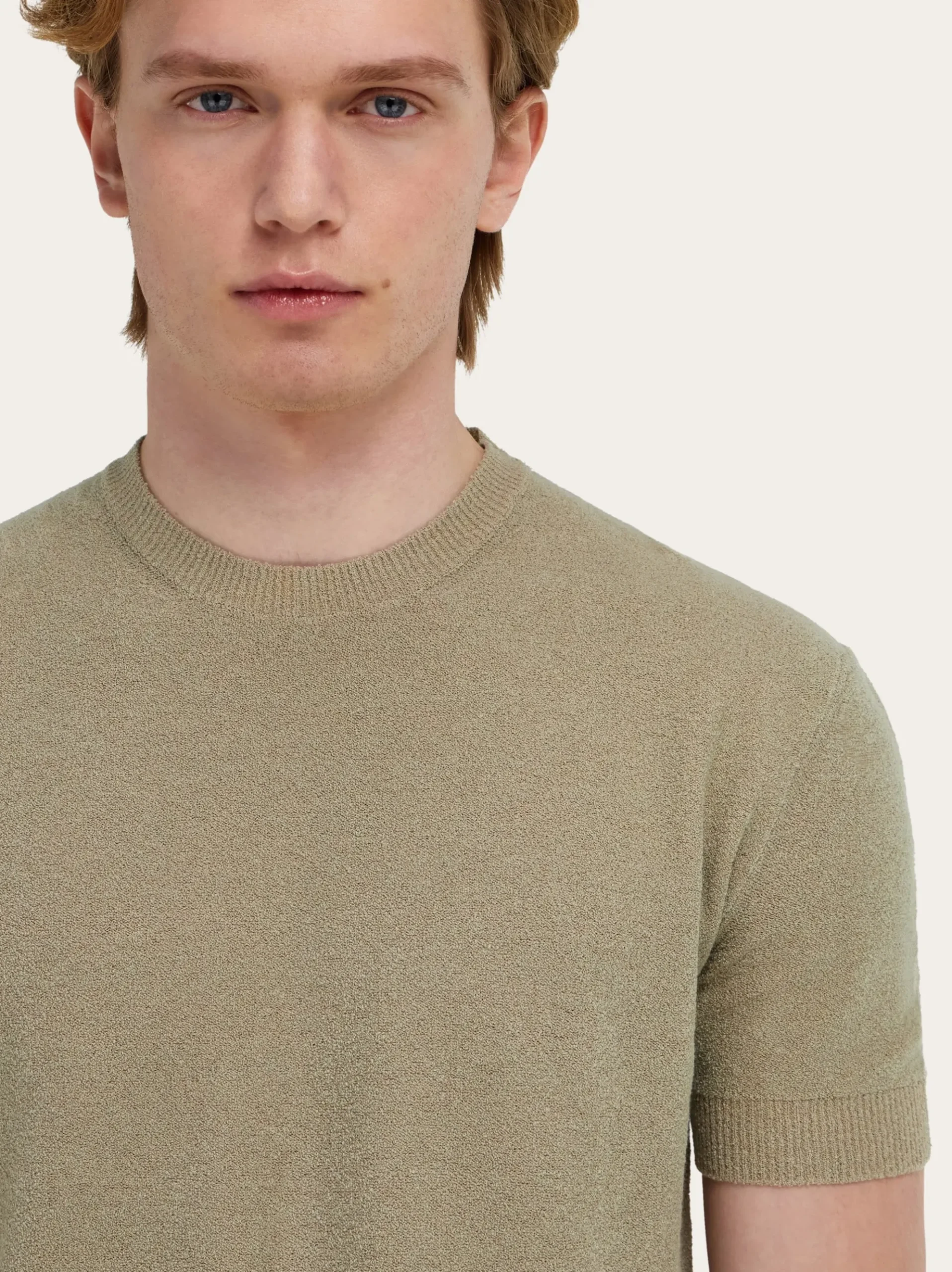 Short sleeve knitted top - Men